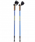УЦЕНКА Скандинавские палки Berger Blade, 77-135 см, 2-секционные, синий/красный/желтый