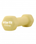 БЕЗ УПАКОВКИ Гантель неопреновая Starfit DB-201 0,5 кг, желтый пастельный