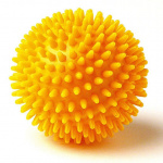 Мяч массажный, MADE IN RUSSIA L0108, диаметр 8 см, желтый