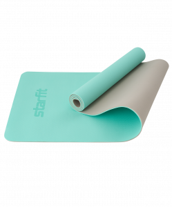 Коврик для йоги и фитнеса Starfit FM-201, TPE, 183x61x0,6 см, мятный/серый ― купить в Москве. Цена, фото, описание, продажа, отзывы. Выбрать, заказать с доставкой. | Интернет-магазин SPORTAVA.RU