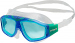 Очки-полумаска для плавания Atemi, силикон (син/зелен), Z501