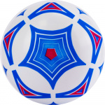 Мяч детский с рисунком Геометрия MADE IN RUSSIA MD-23-02, диаметр 23см., бело-голубой
