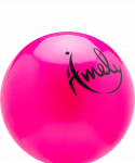 Мяч для художественной гимнастики Amely AGB-201 19 см, розовый