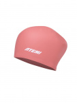 Шапочка для плавания Atemi long hair cap Bright red, силикон, Цвет: Красный, TLH1R