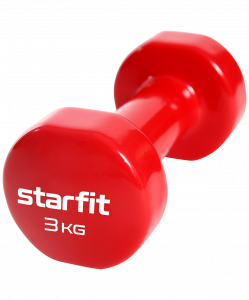 Гантель виниловая Starfit DB-101 3 кг, красный ― купить в Москве. Цена, фото, описание, продажа, отзывы. Выбрать, заказать с доставкой. | Интернет-магазин SPORTAVA.RU