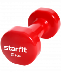 Гантель виниловая Starfit DB-101 3 кг, красный