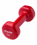 Гантель виниловая Starfit DB-101 1 кг, красный