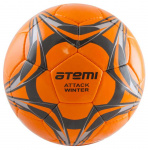 Мяч футбольный Atemi ATTACK WINTER, PU, оранж, р.5, окруж 68-71