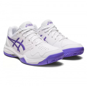Кроссовки теннисные женские ASICS Gel-dedicate 7 Clay 1042A168-104, р.8,5 (рос.38,5),бело-фиолетовые ― купить в Москве. Цена, фото, описание, продажа, отзывы. Выбрать, заказать с доставкой. | Интернет-магазин SPORTAVA.RU