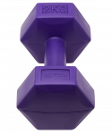 Гантель гексагональная BASEFIT DB-305 2 кг, пластиковый, фиолетовый, пара