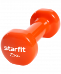 УЦЕНКА Гантель виниловая Starfit DB-101 2 кг, оранжевый