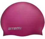 Шапочка для плавания Atemi, силикон, вишневая, SC104