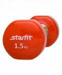 Гантель виниловая Starfit DB-101 1,5 кг, оранжевый