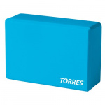 Блок для йоги TORRES YL8005 размер 8x15x23 см, ЭВА, голубой