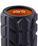 Ролик массажный Starfit FA-509, EVA/PP, высокая жесткость, 33x13,5 cм, черный/оранжевый