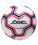 Мяч футбольный Jögel Vivo №5, белый/синий/красный (5)
