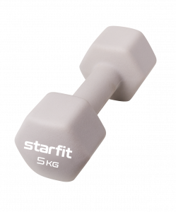 Гантель неопреновая Starfit DB-201 5 кг, тепло-серый пастель ― купить в Москве. Цена, фото, описание, продажа, отзывы. Выбрать, заказать с доставкой. | Интернет-магазин SPORTAVA.RU