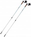 Скандинавские палки Berger Nimbus, 77-135 см, 2-секционные, серебристый/голубой