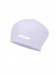Шапочка для плавания Atemi long hair cap Violet flower , силикон, Цвет: сиреневый, TLH1LP