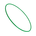 Обруч гимнастический алюминиевый крашеный D=900 мм (зеленый)