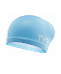 Шапочка для плавания TYR Long Hair Silicone Comfort Swim Cap, LSCCAPLH/450, голубой