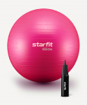 БЕЗ УПАКОВКИ Фитбол Starfit GB-109 антивзрыв, 1000 гр, с ручным насосом, розовый, 65 см
