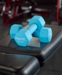 Гантель неопреновая Starfit DB-201 2,5 кг, синий пастель