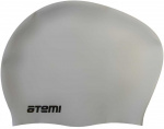 Шапочка для плавания ATEMI, силикон, д/длин.волос, сер, LC-05
