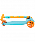 Самокат Ridex 3-колесный Bunny, 135/90 мм, голубой/оранжевый