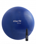 БЕЗ УПАКОВКИ Фитбол Starfit GB-109 антивзрыв, 1500 гр, с ручным насосом, темно-синий, 85 см