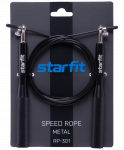 Скакалка Starfit RP-301 скоростная с металлическими ручками, черный