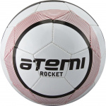 Мяч футбольный Atemi ROCKET, PVC бел/красн., р.5, м/ш, дет., 260-280г (0,4-0,5 bar)