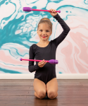 БЕЗ УПАКОВКИ Булавы для художественной гимнастики Chanté Exam, 36 см, розовый/фиолетовый