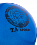Мяч для художественной гимнастики RGB-102, 19 см, синий, с блестками