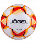 Мяч футбольный Jögel Ultra, №5, белый/оранжевый/красный (5)