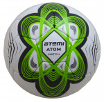 Мяч футбольный Atemi ATOM, PU, зеленый, р.5, р/ш, окруж 68-70