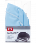 Шапочка для плавания TYR Long Hair Silicone Comfort Swim Cap, силикон, LSCCAPLH/450, голубой