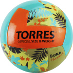 Мяч для пляжного волейбола TORRES Hawaii V32075B, размер 5 (5)