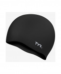 Шапочка для плавания TYR Wrinkle Free Silicone Cap, силикон, LCS/001, черный