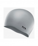 Шапочка для плавания TYR Wrinkle Free Silicone Cap, силикон, LCS/040, серебристый