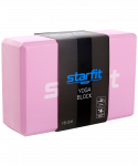 Блок для йоги Starfit YB-200 EVA, розовый пастель