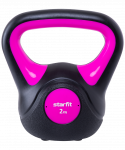 Гиря пластиковая, Starfit DB-502, 2 кг, розовый