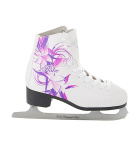 Фигурные коньки СК (Спортивная коллекция) FLAKE leather, Бел/Фиолет 10