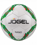 Мяч футбольный Jögel Nano JS-210, №5, белый/зеленый/красный (5)