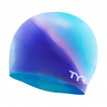 Шапочка для плавания TYR Multi Silicone Cap, LCSM-545, сине-голубой (Senior)