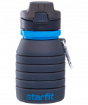 Бутылка для воды Starfit FB-100, с карабином, складная, серая