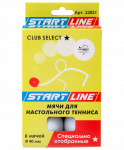 Мяч для настольного тенниса Start Line 1* Club Select белый, 6 шт.