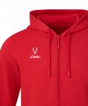 Худи на молнии JÖGEL ESSENTIAL Cotton FZ Hoodie, красный