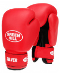 Перчатки боксерские Green Hill Silver BGS-2039, 6oz, к/з, красный