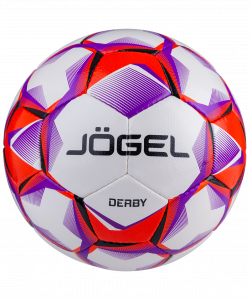Мяч футбольный Jögel Derby №5, белый/фиолетовый/оранжевый (5) ― купить в Москве. Цена, фото, описание, продажа, отзывы. Выбрать, заказать с доставкой. | Интернет-магазин SPORTAVA.RU